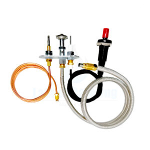Three Flame Pilot Assembly With Electrode, Pipe, Piezo Igniter & Thermocouple - LC0.160.036